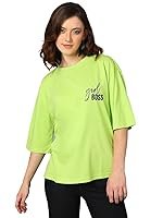 KOTTY Women’s Solid Oversized Fit T-Shirt