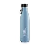 Cello Puro Steel-X Neo 900 Inner Steel Insulated Water Bottle 720ml, Blue | ISI Certified | PU Insulated | BPA Free, Leakproof | Insulated Cold Water Bottle for Office, School, Cycling, Gym & Travel