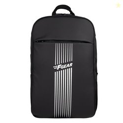 F Gear Spitfire Black 24L Laptop Backpack Fits 17  Laptop 2 Compartmen