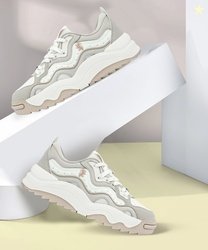 REDTAPE Sneakers For Women (White, Beige, Grey , 5)
