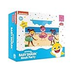 Funskool Handy Crafts Baby Shark Mask Party & Finger Puppets, Birthday Themed Party, Make 2 Soft Masks & 6 Finger Puppets for Boys & Girls, Art and Craft Kit, Ages 5 Years and Above, Multicolour