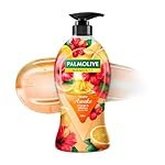 Palmolive Mindful Awake Body Wash, 750ml Shower Gel Single Pump Bottle, 100% Natural Orange & Hibiscus Extracts, pH Balanced Bodywash, Free of Parabens & Silicones