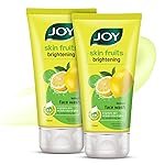 Joy Skin Fruits Lemon Brightening Face Wash 150ml x 2 | with Vitamin C for Glowing Skin | Reduces Dark Spots, Removes Excess Oil & Dirt | For Normal to Oily Skin