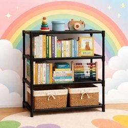 YouCopia 4 Tier Book Self Portable Book Shelf, Kids Books Racks for Ho
