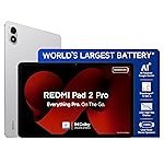 Redmi Pad 2 Pro [Smartchoice] | 12000mAh | Snapdragon 7s Gen 4 | 12.1-inch,2.5K Display |83+ Days Standby |HyperOS 2 |120Hz |Dolby Vision Atmos |Wi-Fi 6 |AI Powered | 8GB, 128GB | Quick Silver
