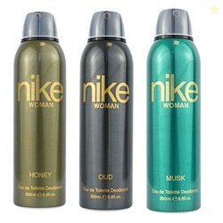 Nike Woman Deodorant Spray Pack of 3  Honey, Oud & Musk Long Lasting F