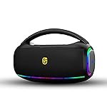 Groove Z Pro Powerful 50W Stereo Sound Surround Speaker with RGB, up to 9Hrs of Music, Deep Bass, Bluetooth 5.3, Multi-Compatible Connections – Raging Black