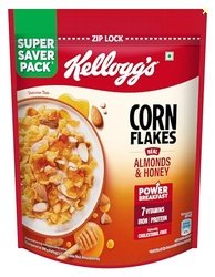 Kellogg's Corn Flakes Real Almond Honey 1kg | High in Iron, Vitamin B1