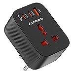 Ambrane 33W Fast Charging MultiPort Wall Adapter with Universal 2500W AC Socket for MacBook, Type-C Laptops, Android & iPhone Devices,Compact with PD & QC 3.0 (Charge X33 Black)