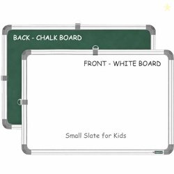 YAJNAS 1x1.5 Feet Non-Magnetic Heavy-Duty Aluminum Frame White Board w