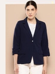 CHEMISTRY Women Solid Single Breasted Formal Blazer