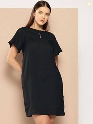 CHEMISTRY Women A-line Black Above Knee/Mid Thigh Length Dress