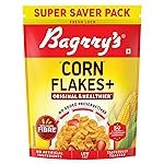 Bagrryâs Corn Flakes+ Original & Healthier 800g | Added Fibre | Prebiotic Breakfast Cereal | Golden Corn | Low Fat | Toasted & Crunchy Corn Flakes | No Added Preservatives