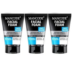 Mancode Detoxifying Face Wash for Men - Clear Skin, Oil Control, Acne