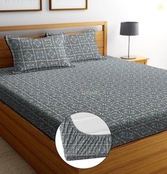 SHOMES Cotton Double, King, Queen Fitted (Elastic) 250 ...