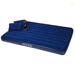 Intex Polyvinyl Chloride (PVC) Classic Downy Airbed Set with 2 Pillows