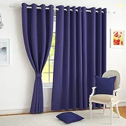 Story@Home 100% True Blackout Door Curtains 7 Feet Long Set of 2 | Pla