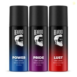 Beardo Power, Lust & Pride Perfume Body Spray (Set of 3) Get complimen