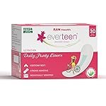 everteen Panty Liners for Women, 30 Liners 185mm with Aloe Vera & Neem, Less than 1mm Ultra thin Cottony Soft Pantyliners, Prevents White Discharge & Rashes, Comfort on Non Period Days