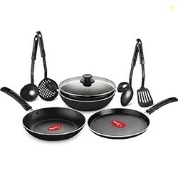 Pigeon Mio Nonstick Aluminum Cookware Gift Set, Includes Flat Tawa, Fr