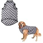 Sage Square Funky Soft Material Dog T-Shirt | Cool/Funky Print Pet | Soft Light Weight | Comfortable, Breathable Dog Clothing | Trendy Vest Outfit (XXLarge – 28 Inch, Polka Grey)