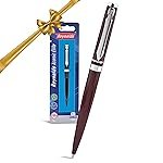 Reynolds Metal Pens (Iconic Elite Brown) | Premium Pens For Gifting | Twist Pens For Personal & Professional Use | Stylish Gifts for Men & Women | Trim Ball Pens For Corporate Gifting | Blue Ink