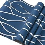 Blue and Silver Freestyle Wallpaper | Elegant and Versatile Wall Decor for Modern, Minimalist | Textured and Peel-and-Stick Options for Living Room, Bedroom, and Office Spaces (200 X 45 Cm – 9 Sqft)