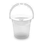 FLAIR Estella Bathroom Plastic Bucket with Crystal Finish | Strong & Durable Water Storage Bath Bucket | Ideal for Bathroom, Bathing & Daily Use (Clear, 14 LTR, 1 pcs)
