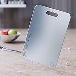 The Earth Store Stainless Steel 35 X 25 CM Chopping Board | Multipurpose Cutting Board for Kitchen | Heavy Duty Vegetable Chopper Board | Fruits, Meat, Cheese | Set of 1