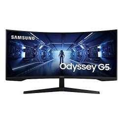 Samsung 34 (86.42cm) Odyssey G5 Curved Gaming Monitor|WQHD 3440 x 1440