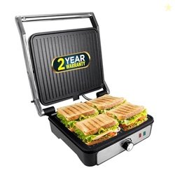 iBELL SM1320G Sandwich Maker Grill and Toast Electric, 2000W, Big Size