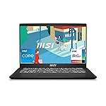 MSI Modern 14, Intel 13th Gen. i5-1335U, 36CM FHD 60Hz Laptop (8GB/512GB NVMe SSD/Windows 11 Home/Iris Xe Graphics/Classic Black/1.4Kg), C13M-437IN