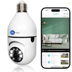Maizic Smarthome 3 MP WiFi HD Robo Bulb CCTV Camera  Motion Detection