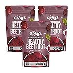 GRABZ Air-Cooked Beetroot Chips | Solar-Dehydrated, Vegan, High Fibre | Oil-Free Crunchy Snack â 20g Each (Pack of 3)