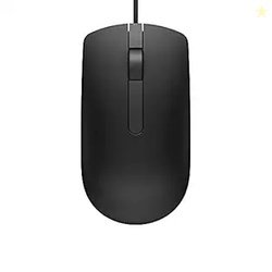 Dell MS116 Wired Mouse, 1000 DPI, Scrolling Wheel, 2 Buttons, 1 x USB,