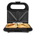 Milton Royal Express 800W Toaster Sandwich Maker | Auto Cut Off | Non-Stick Fixed Grill Plates | Easy Clean | Power Indicators | 1 year Manufacturer Warranty – Black
