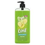 Liril Lemon and Tea Tree Oil Body Wash SuperSaver XL Pump Bottle with Long Lasting Fragrance|| Glycerine|| Paraben Free|| Extra Foam|| 750 ml