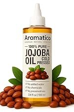 AROMATICO 100% Pure JOJOBA Oil Cold Pressed for Healthy Hair & Skin, Natural solution for Moisturised Skin, Hair Care & Body – 100ml