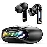 Boat Airdopes Drift TWS in Ear Earbuds, 40hrs Playback, Beast Mode(40ms Latency), 4 Mics with ENx, Car-Shaped ID with RGB LEDs, ASAP Charge, IWP Tech, BT v5.4 & IPX4 Resistance(Black Sabre)