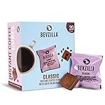 Bevzilla 20 Classic Instant Coffee Cubes | Made with Date Palm Jaggery & Arabica Beans | No Refined Sugar | Classic Strong Bold Flavour| Coffee Premix with Real Ingredients| Enjoy Hot & Cold