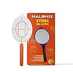 Halonix Bug Zapper Anti-Mosquito Racquet, Insect Killer Bat with Rechargeable 400 mAh Battery | Mosquito bat | Fly swatter | Orange