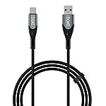 boAt Type A to C 65W Fast Charging Cable with 480 Mbps Data Transfer, Tangle-Free Cable in Premium Nylon Braided Design & Durable Aluminium Alloy Shell (Carbon Black)