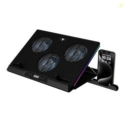 GAMDIAS Aether M1 | Triple Fan Laptop Cooling Pad Upto 19', 2 USB Port