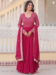 Anara Women Embroidered Georgette Anarkali Kurta