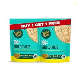 Yogabar Steel Cut Oats 750g(Pack of 2)| 100% Whole Grain, Gluten-Free,