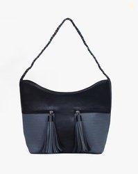 DIWAAH Colourblock Tote Bag with Braided Grab Handle