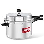 Prestige 8.5 Litre Aluminium Popular Outerlid Pressure Cooker|Virgin Aluminium|Gas Compatible|Controlled Gasket Release System|Metallic Safety Plug|5 years warranty|ISI Certified
