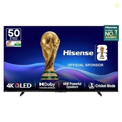 Hisense 126 cm (50 Inches) 4K Ultra HD Smart QLED TV | 48W Powerful Sp