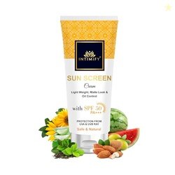 INTIMIFY Sunscreen SPF 50 PA++++ | UVA/UVB & Blue Light Protection | F