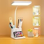 One94Store 3-in-1 LED Desk Lamp with Pen & Phone Holder â USB Rechargeable Study Lamp with Touch Sensor, 3 Light Modes, Eye Protection & Warm White Night Light for Bedroom, Office & Home